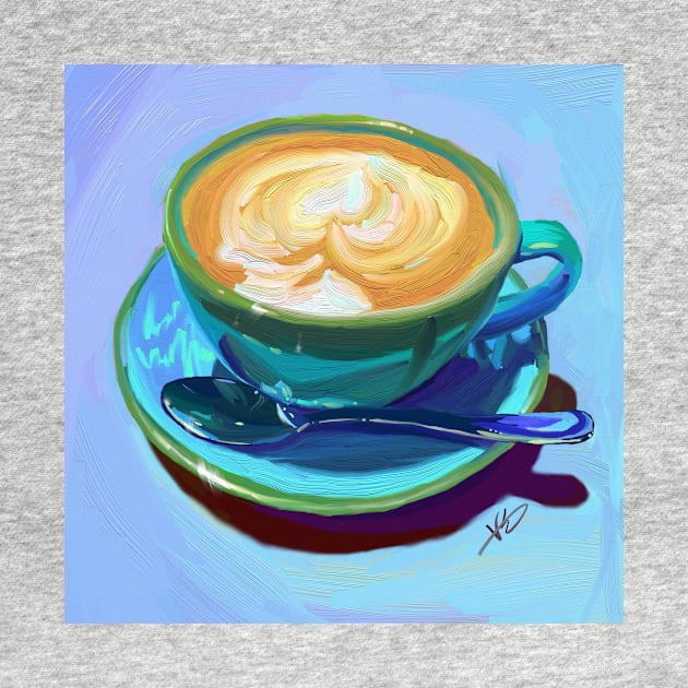 Cappucino Alla Prima Digital Oil Painting by venglehart